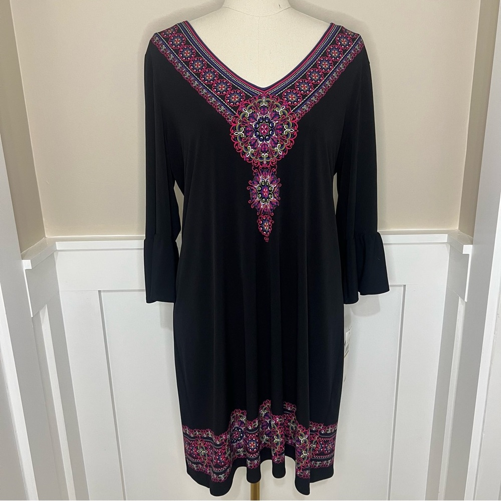 NWT London Times Black Dress Size 14